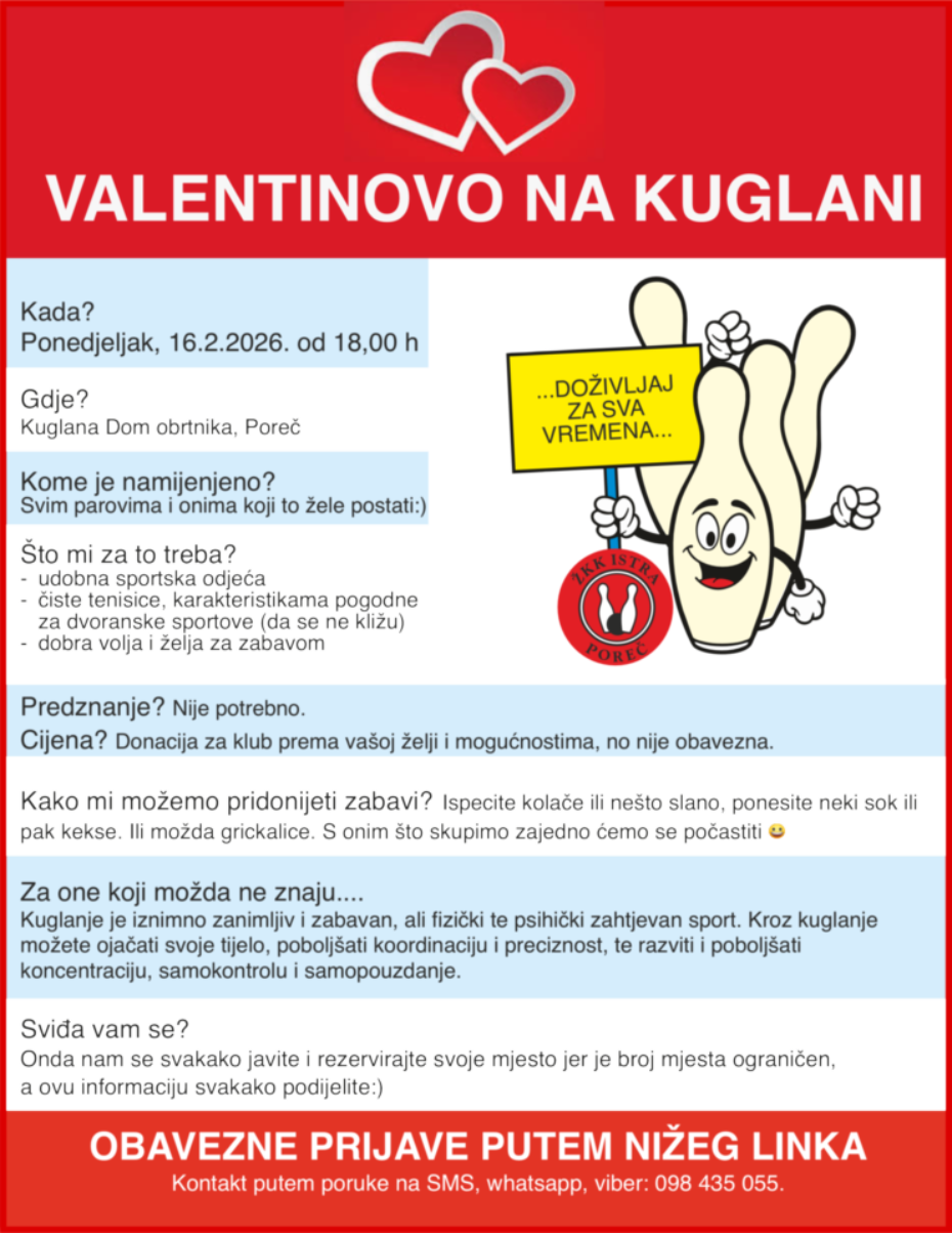 Valentinovo na kuglani, 2026.