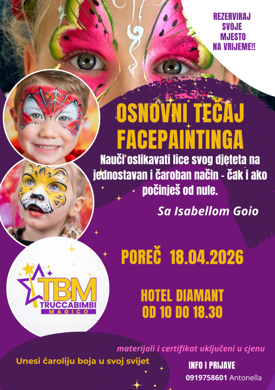Osnovni tečaj facepaintinga
